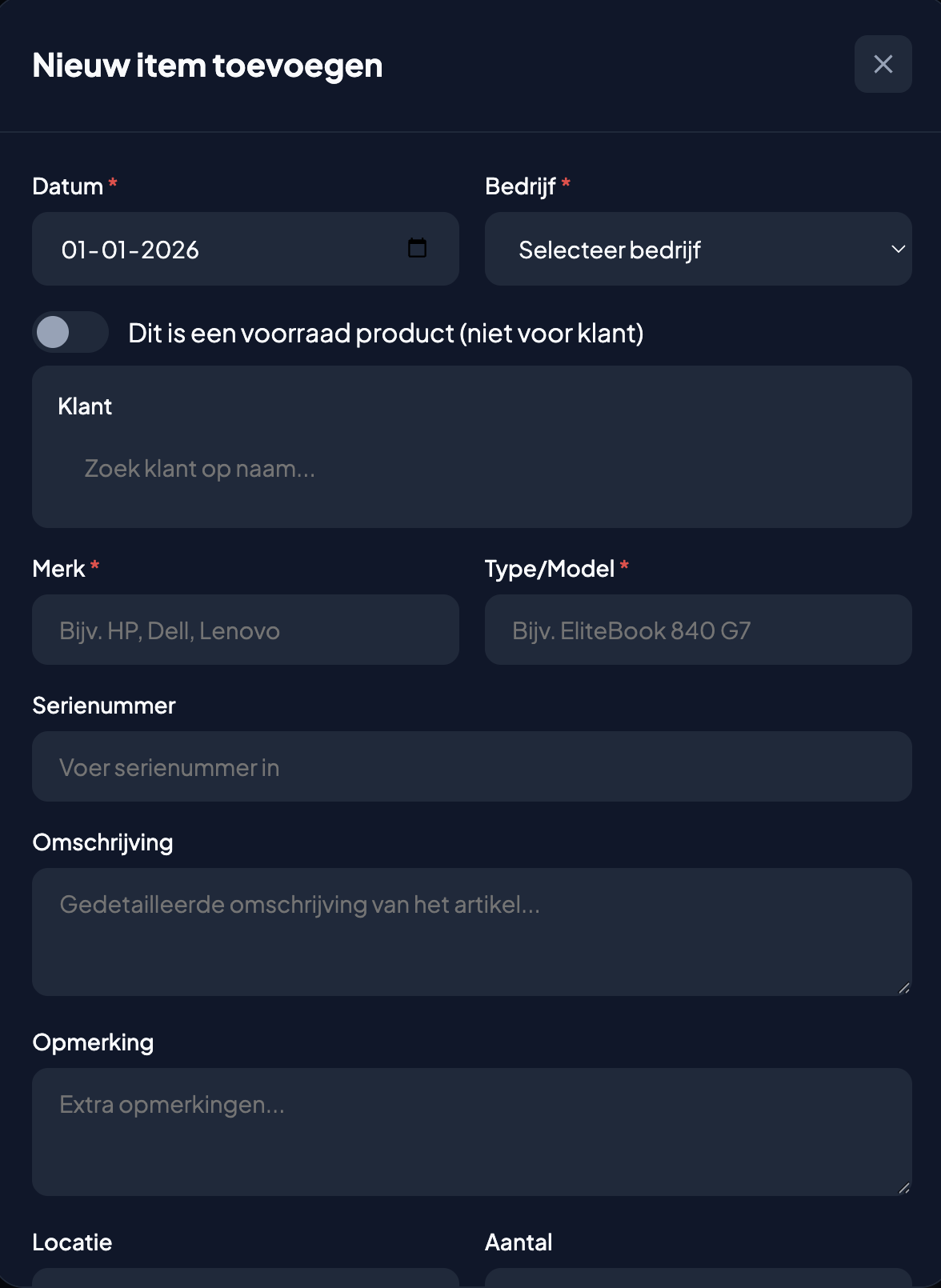 Inventarisatie Systeem